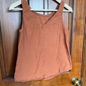 Pact Women's Sleeveless Brown Tank Top